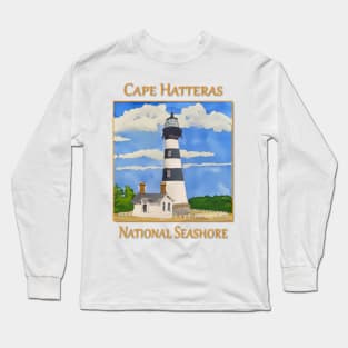 Bodie Lighthouse on Cape Hatteras National Seashore Long Sleeve T-Shirt